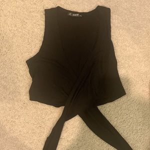 Black Tie Up Tank Top